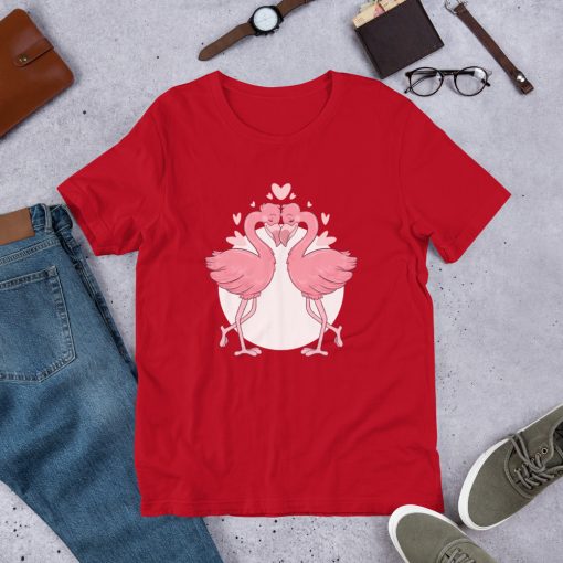 #flamingoes | Short-Sleeve T-Shirt | Valentine's Day Collection 11