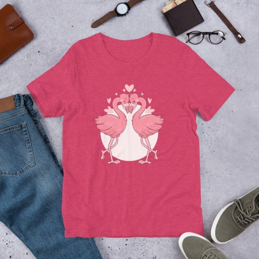 #flamingoes | Short-Sleeve T-Shirt | Valentine's Day Collection 14
