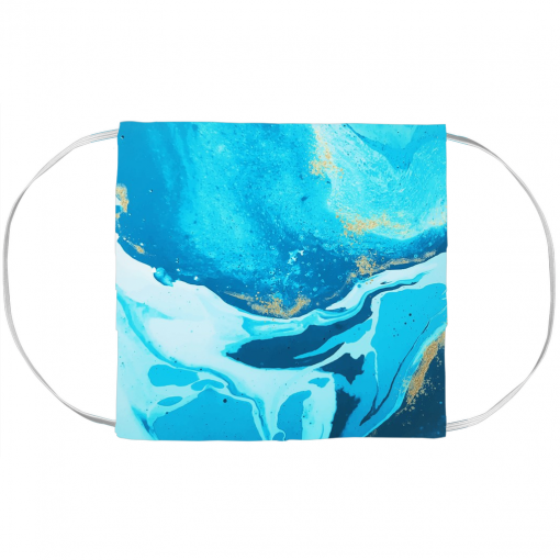 Blueish Watercolor Face Mask Cover